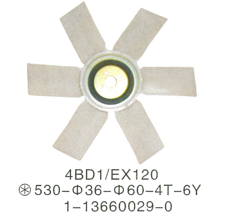 1-13660029-0 ISUZU 4BD1 ENGINE Fan Blade For FAN COOLING Hitachi EX100-2
