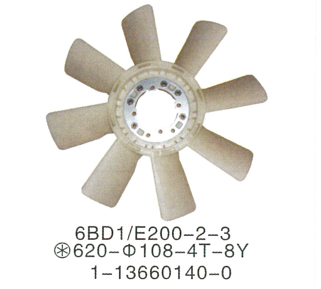 1-13660140-0 ISUZU 6BD1 ENGINE Fan Blade FAN COOLING For Hitachi