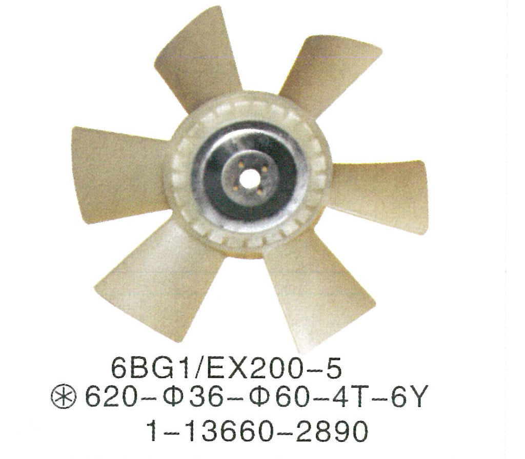 1-13660289-1  ISUZU 6BG1 ENGINE Fan Blade FAN COOLING For Hitachi
