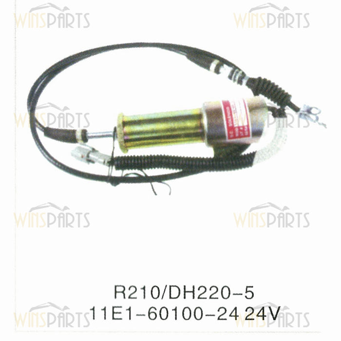 11e1-60100 11n6-60100 Válvula solenoide de corte de combustible de 24 V Solenoide de apagado