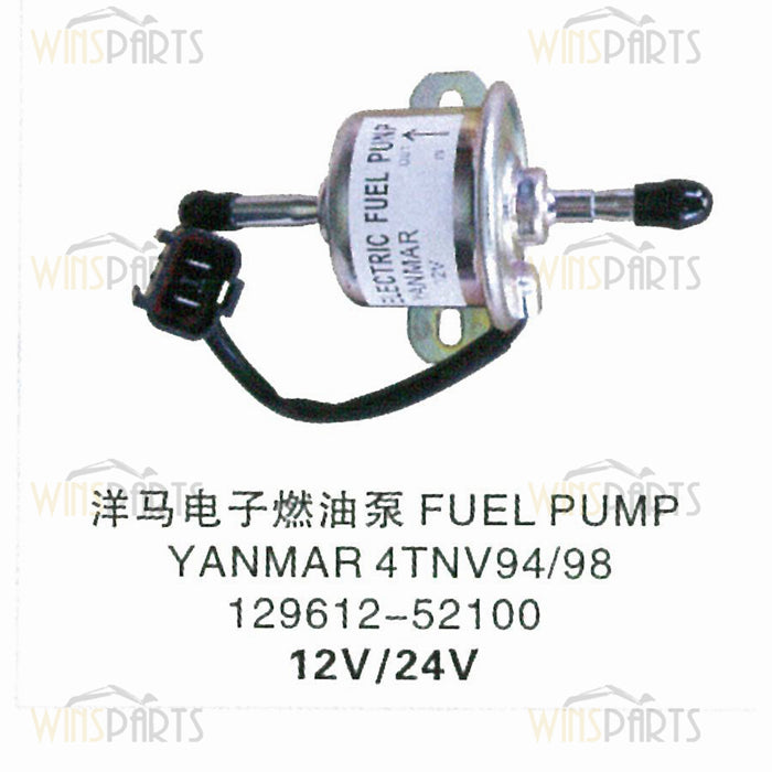 129612-52100 Bomba de alimentación de combustible eléctrica Yanmar 4TNV98 para Hitachi