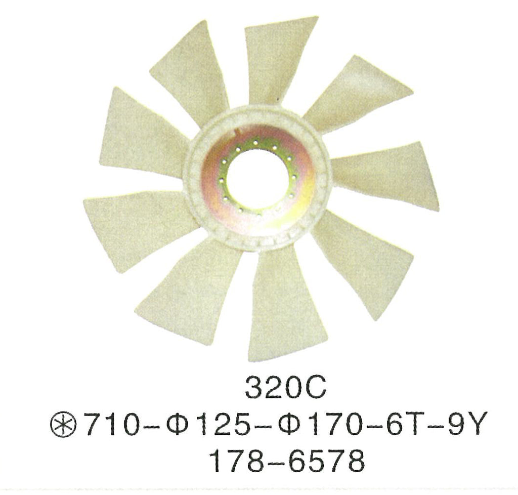 178-6578 CAT Mitsubishi 3066 ENGINE Fan Blade FAN COOLING Caterpillar