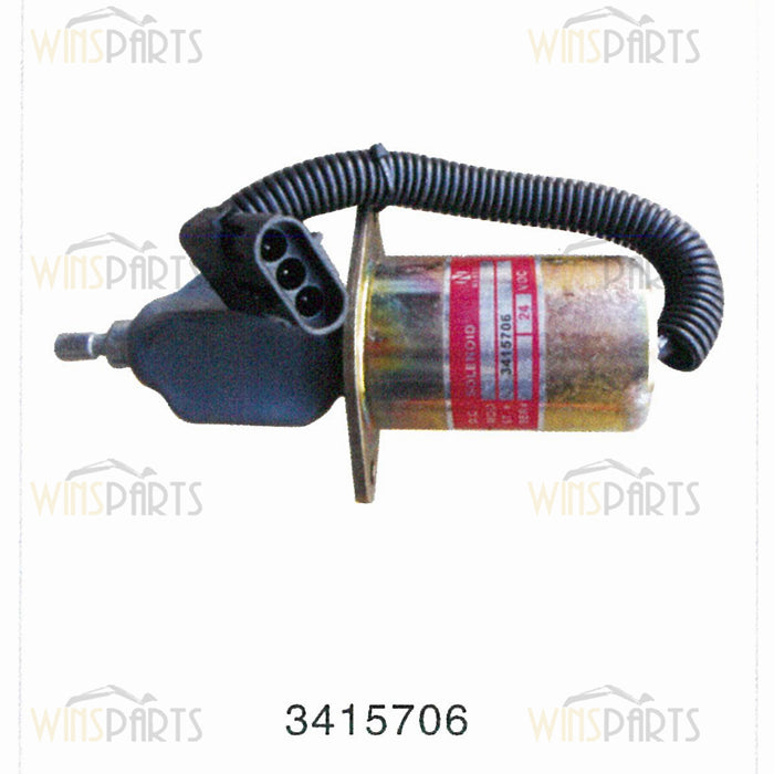 3415706 4942878 6CT C8.3 Fuel Shut Off Solenoid Valve Cummins