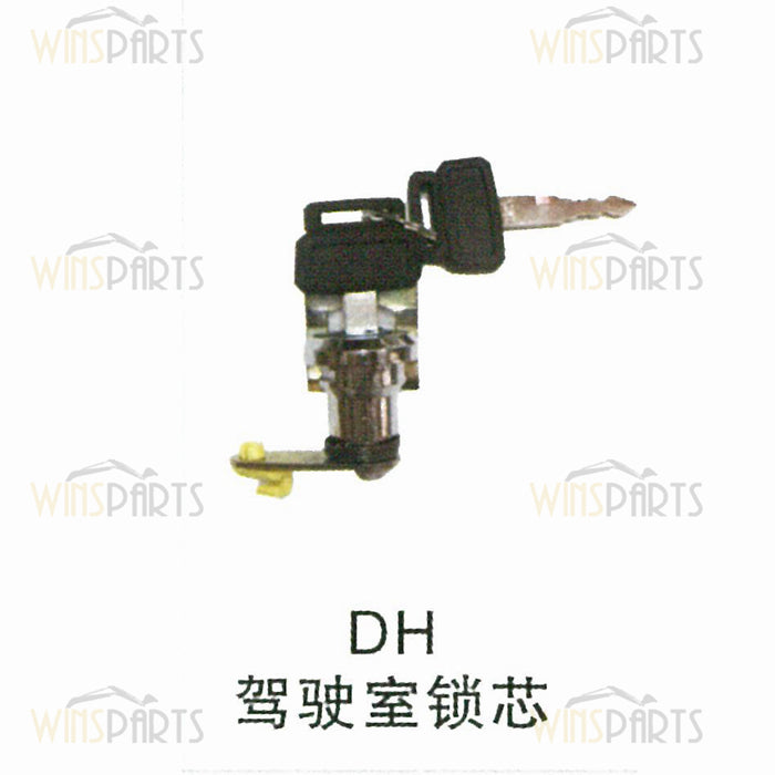 Cerradura con llave para puerta lateral de cabina de excavadora Doosan Daewoo