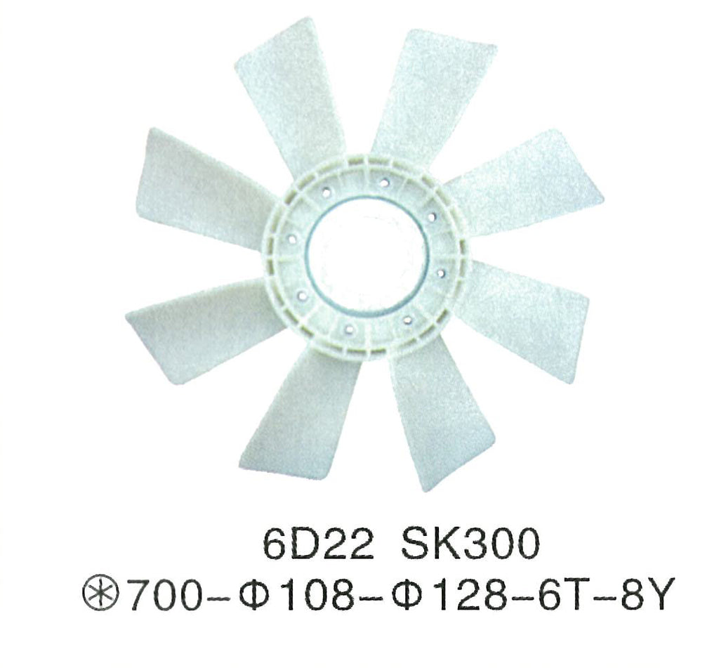 ME065378 Mitsubishi 6D22 6D22-TC MOTOR Aspa del ventilador VENTILADOR DE ENFRIAMIENTO Kobelco