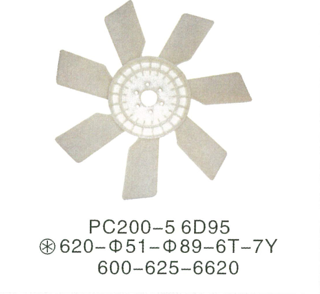 600-625-6620 Komatsu S6D95L ENGINE Fan Blade For FAN COOLING