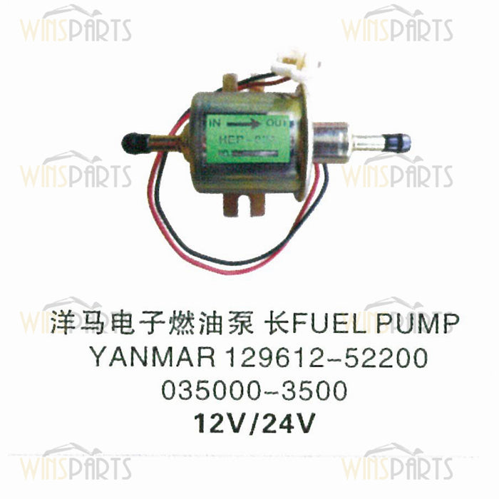 YM129612-52100 035000-3500 Yanmar 12V 24V Electronic Fuel Pump FEED PUMP