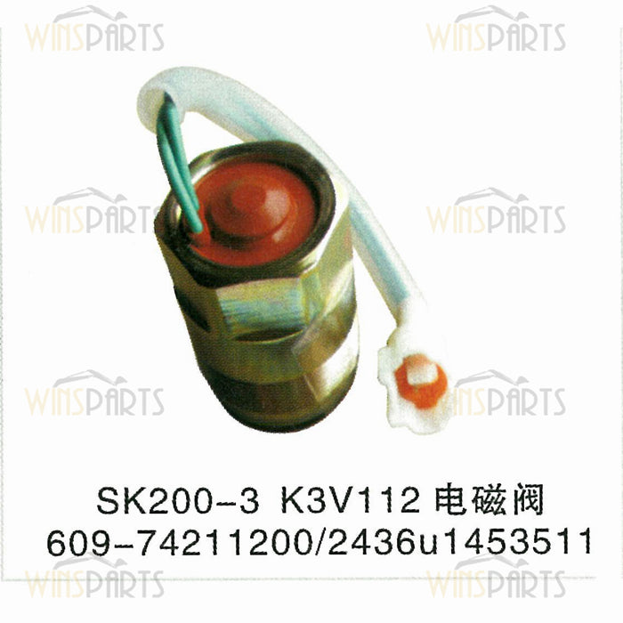 2436U1453S11 609-74211200 K3V112 SOLENOID VALVE ASSY Kobelco