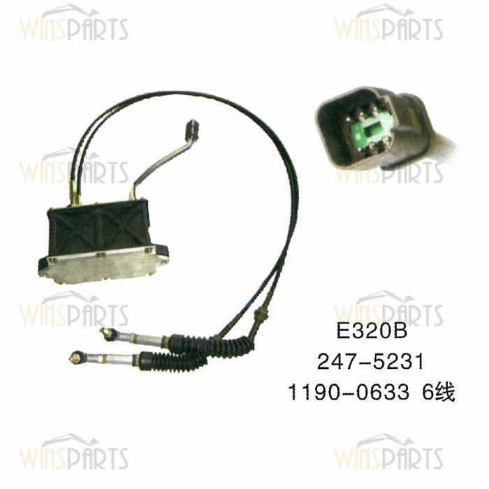 247-5231 119-0633 Motor paso a paso del acelerador del gobernador de 6 líneas Caterpillar
