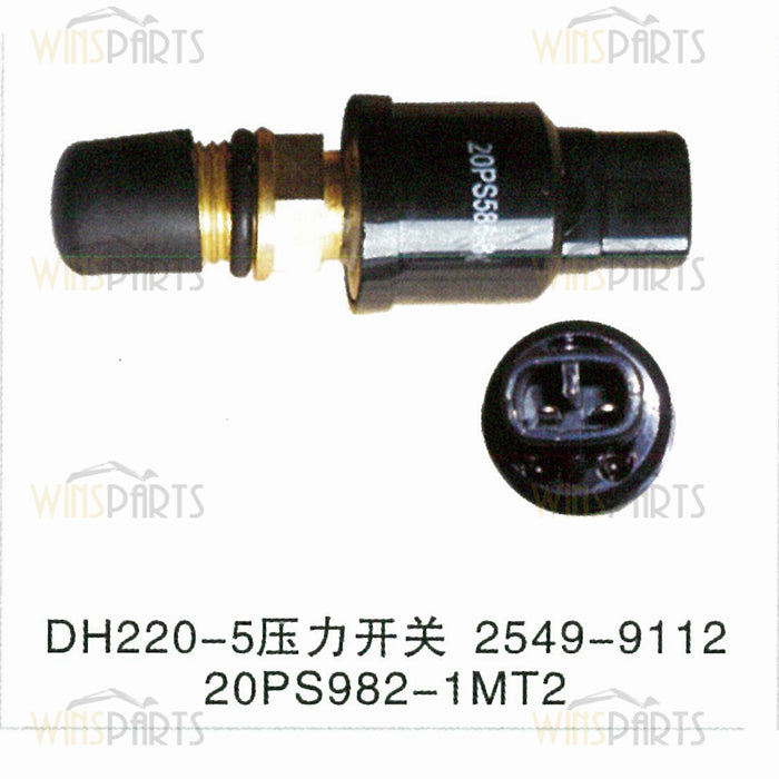 2549-9112 20ps982-1mt2 Pressure Switch Sensor Doosan Daewoo