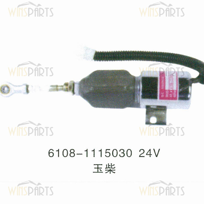 Válvula solenoide de parada de combustible de 24 V 6108-1115030 YUCHAI