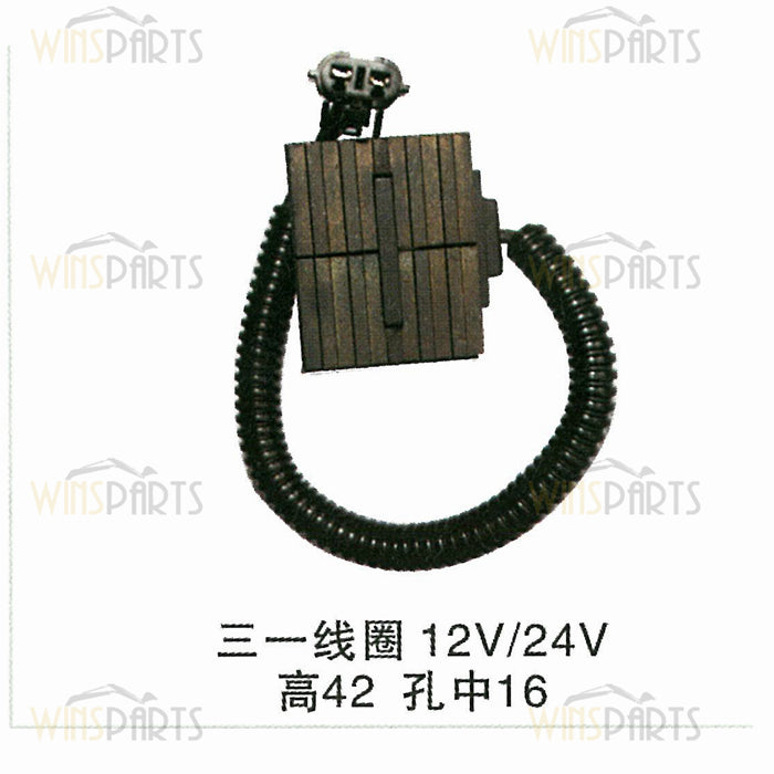 SANY 12V 24V Hydraulic Solenoid Valve Coil Excavator