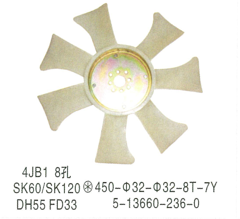VI8970431880 ISUZU 4JB1 ENGINE WATER Fan Blade COOLING FAN